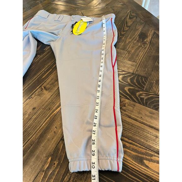 Easton Grey Athletic Active Softball Pro Pants Women XL Red Pipping League Comfy - Picture 7 of 8